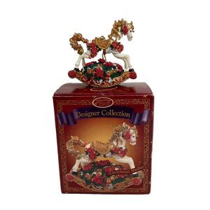 San Francisco Music Box Co Christmas Ornament Golden Harvest Rocking Horse